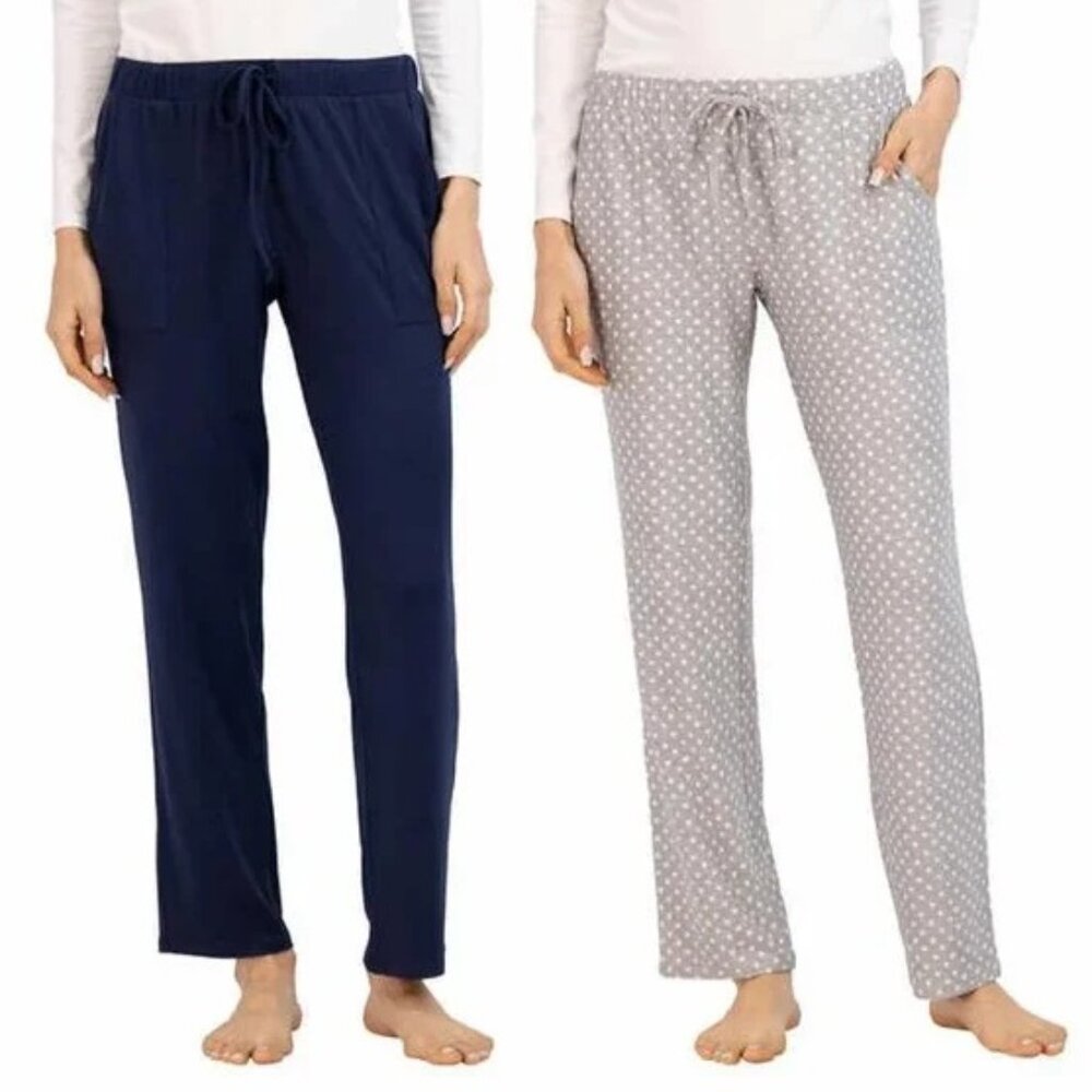 Lounge Pants 2 Pack Navy & Gray White Stars Lucky Brand Medium NWT